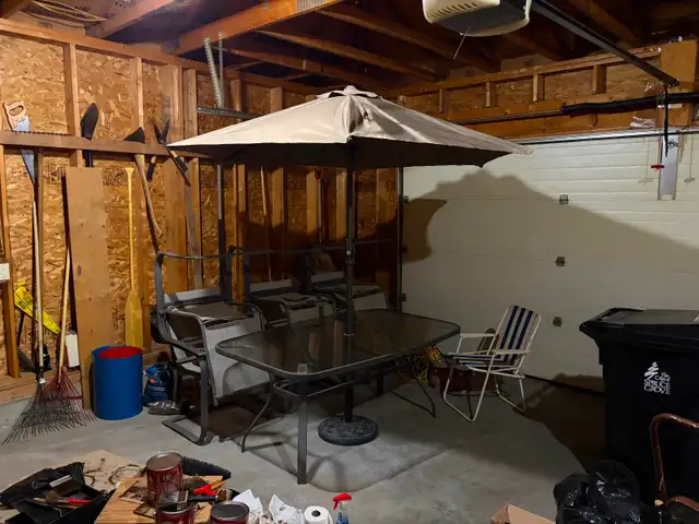 Patio Table With Umbrella And Base - Photo 5