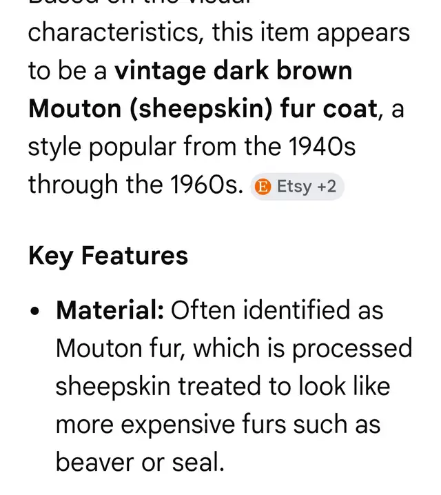 FUR COAT ( MOUTON VINTAGE STYLE FUR COAT) - Photo 7