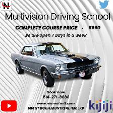 CLASS-5, CAR FULL DRIVING COURSE FROM SAAQ APPROVED SCHOOL
