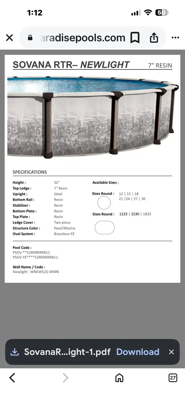 18’ Sovana RTR 52" Pool - Photo 2