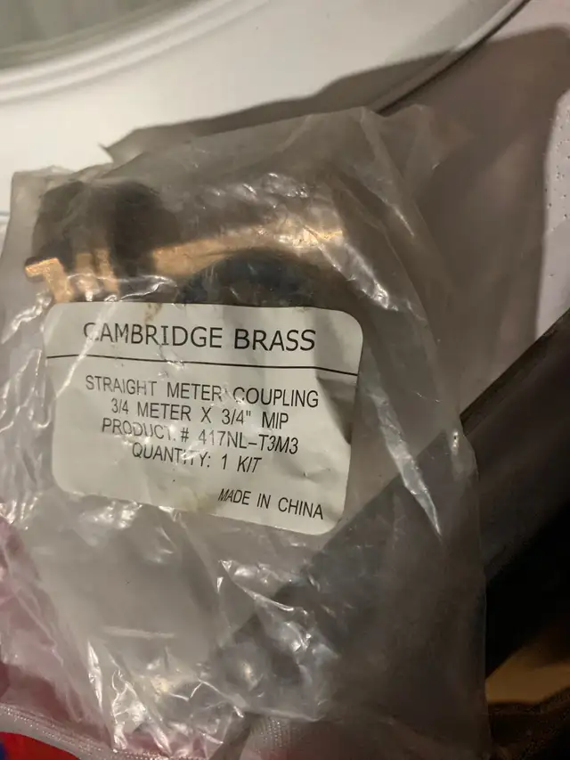 Straight Meter Coupling  3/4'