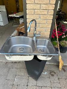 Stainless steel sink, faucet,  water filter tap, drain assembly