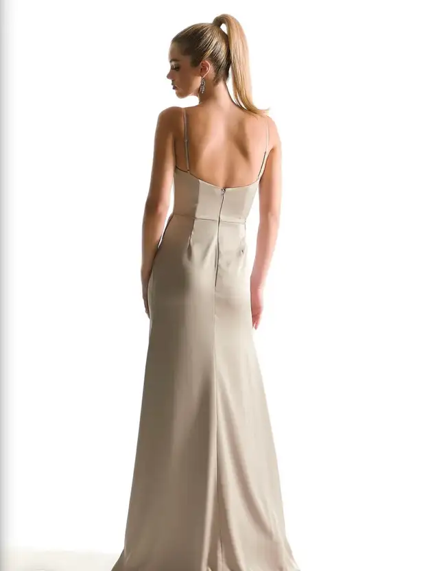 MORI LEE DRESS SIZE 8 LATTE COLOUR $200 - Photo 3