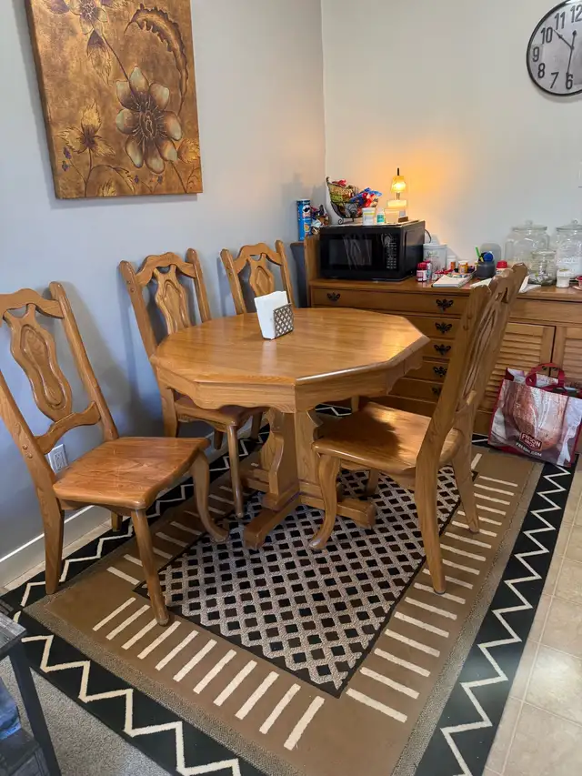 dining room table and chairs