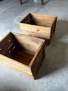 Free delivery used Wooden Crates (Set of 2) - Photo 4