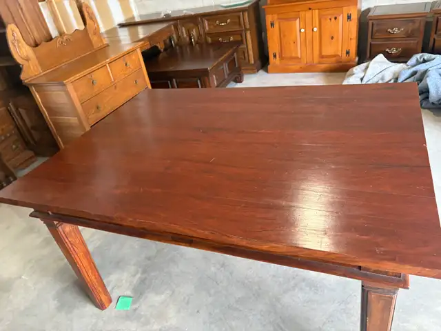 Free delivery used Dark Wood Dining Table - Photo 5