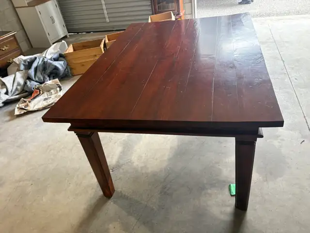Free delivery used Dark Wood Dining Table - Photo 6