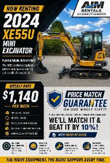 2024 XE55U Mini Excavator for Rent