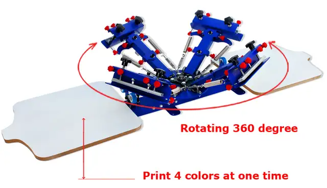 4 Color 2 Station Screen  Printing Press Printer  006523 - Photo 2