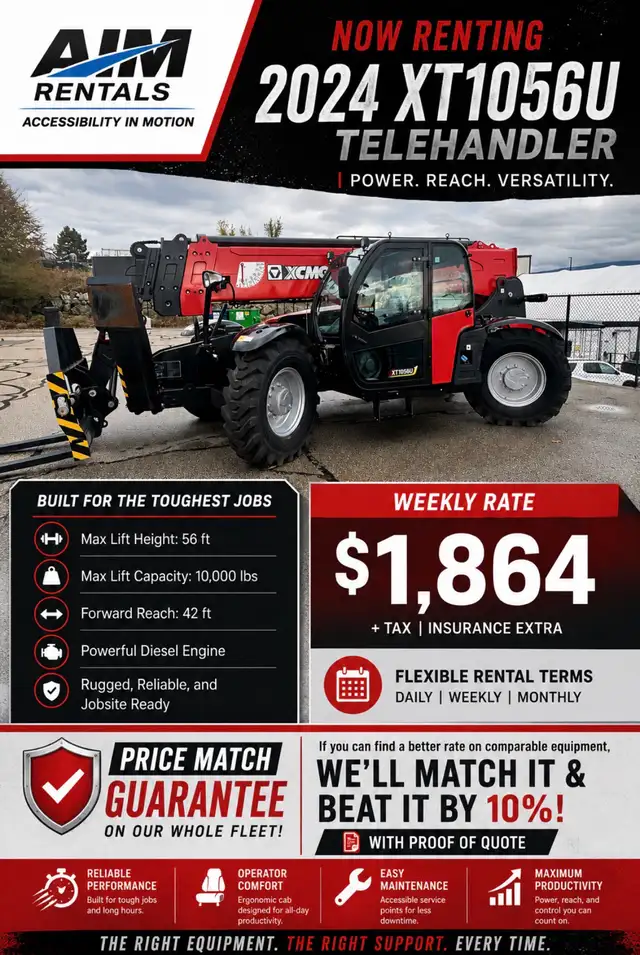2024 XT1056U Telehandler for Rent