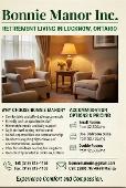 Cozy Retirement Living in Lucknow – Bonnie Manor Inc.