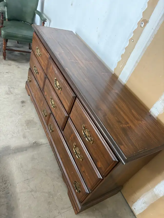 Free delivery used Dark Wood Dresser with 8 Drawers - Photo 6