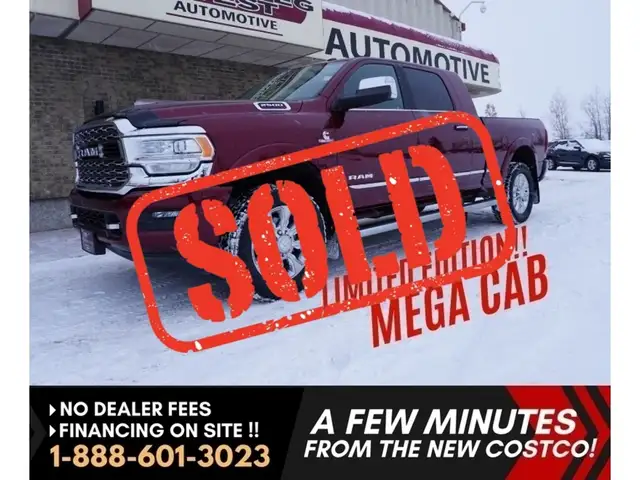 2022 Dodge Ram 2500 LIMITED MEGA CAB CUMMINS 4X4 W/9900GVW