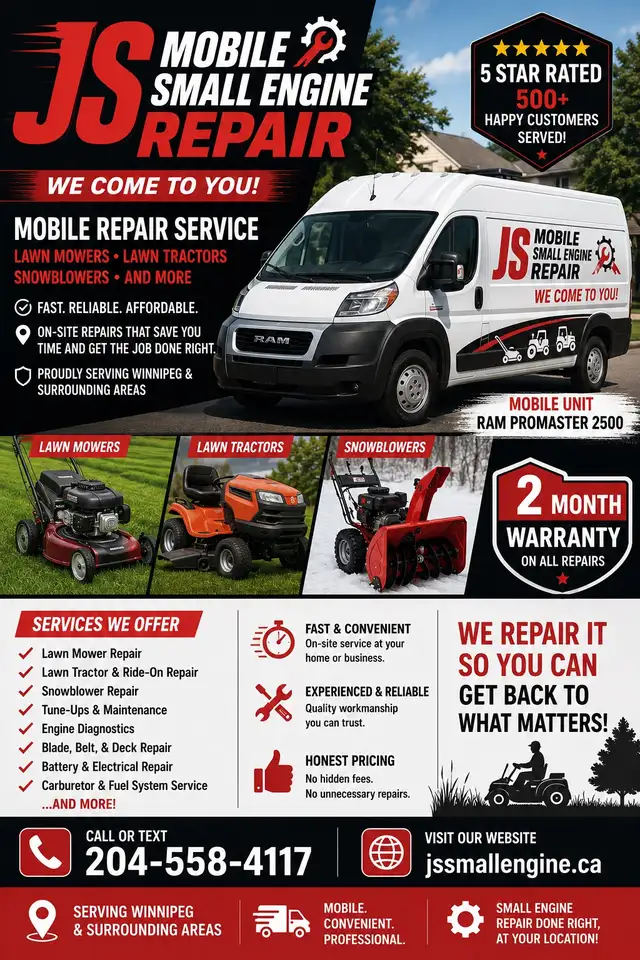 Js mobile lawnmower Tune ups