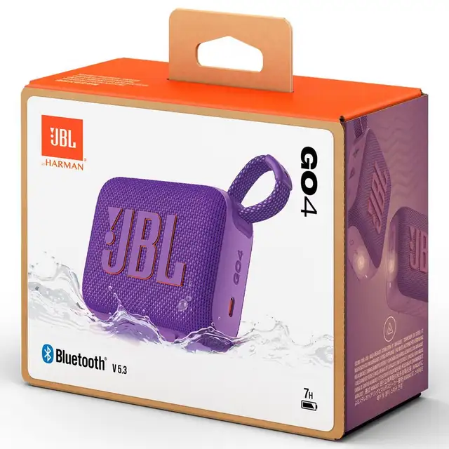 JBL Go 4 Waterproof Bluetooth Wireless Speaker - Purple - Photo 2