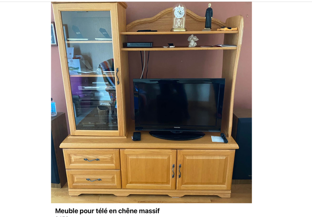 OAK TV WALL UNIT