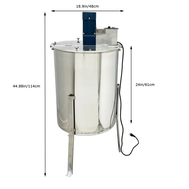 110V 4Frame 304SS Honey Extractor Beekeeping Centrifuge 170462 - Photo 7