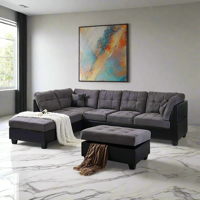 New Sofa Sectional Set with Left Storage Chaise Amazing Sale