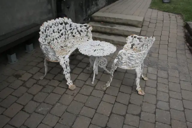Set patio jardin terrasse décoration (fonte) Livraison possible
