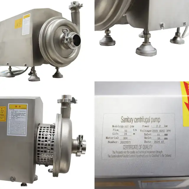 10T/H Sanitary Self-Priming Pump Centrifugal Pump 220V 025399 - Photo 7