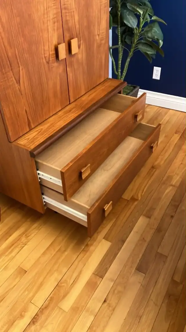 Mid century. TEAK TECK meubles. Lampe / Crédence, buffet disque - Photo 4
