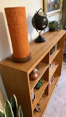 Mid century. Vitrine, buffet, bibliothèque. Lampe teak teck PAS - Photo 2