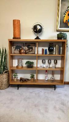 Mid century. Vitrine, buffet, bibliothèque. Lampe teak teck PAS - Photo 4