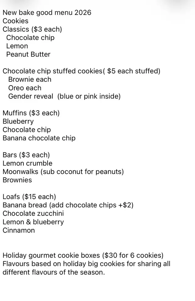 homemade baked goods