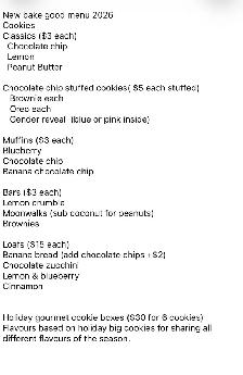 homemade baked goods