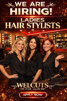 WE’RE HIRING – LICENSED HAIR STYLIST