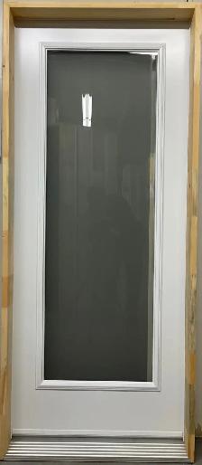 1457PA Porte d’acier 34″G Blanche Sérigraphie side 23×65