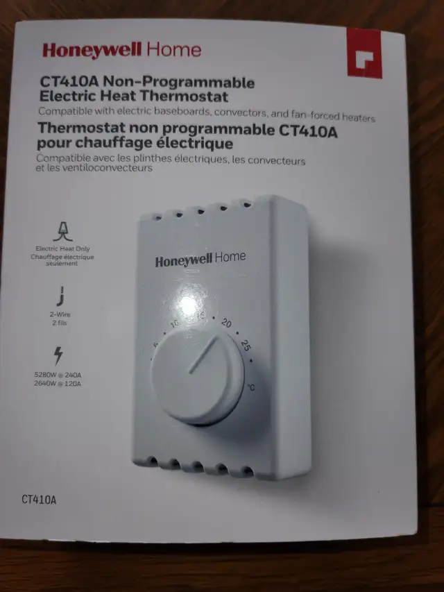 Thermostat Honewell Home, CT410A non programmable