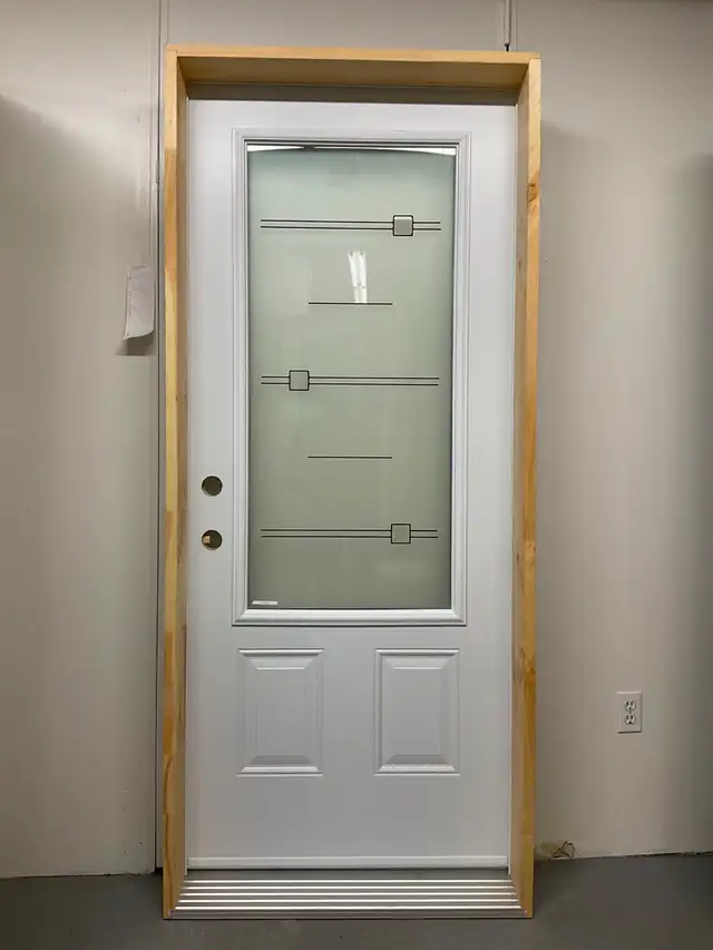 1436PA Porte d’acier 34″D Blanche Alsace 23×49