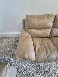 FREE DELIVERY Beautiful Leather Matching 3 Seater Sofa & 1 Seate - Photo 9