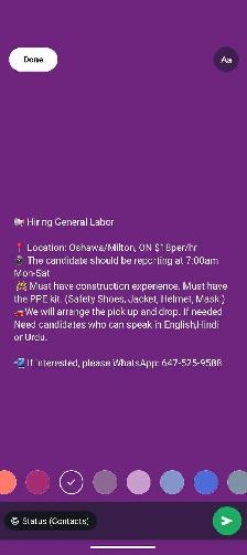 General labor