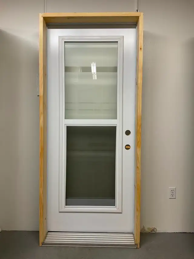 1418PA Porte d’acier 34G Blanc Guillotine élévation Optika 23x65