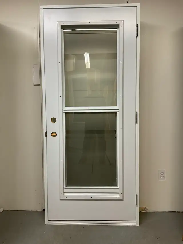 1418PA Porte d’acier 34G Blanc Guillotine élévation Optika 23x65 - Photo 2