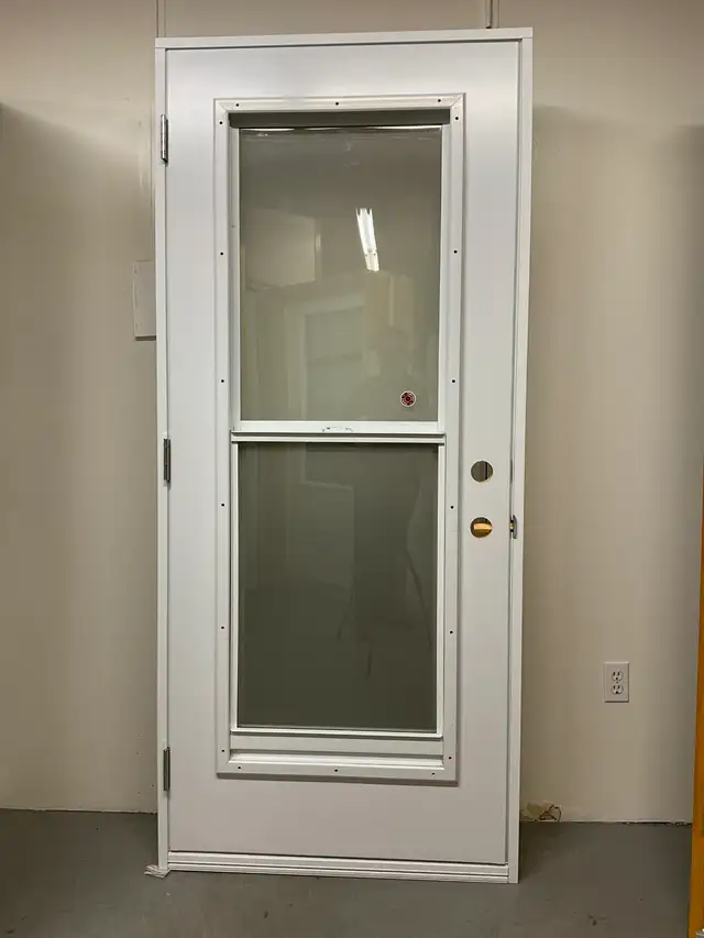 1417PA Porte d’acier 34D Blanc Guillotine élévation sablé 23×65 - Photo 2