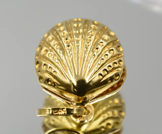 14K CLAMSHELL PEARL PENDANT - Photo 3