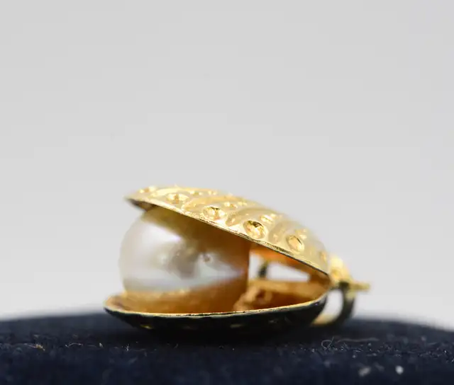 14K CLAMSHELL PEARL PENDANT - Photo 7