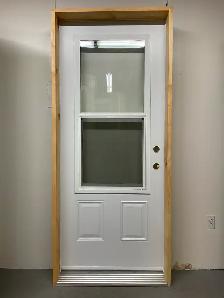 1408PA Porte d’acier 34″G Blanche Unité Guillotine 23×49