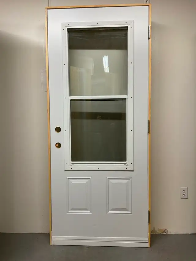 1408PA Porte d’acier 34″G Blanche Unité Guillotine 23×49 - Photo 2