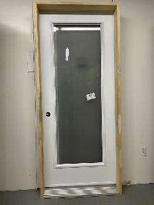 1401PA Porte d’acier 34″D Blanche Sérigraphie side 23×65