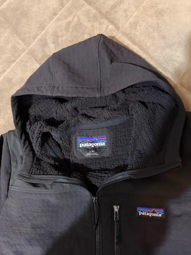Mens (L) black Patagonia R2 TechFace Pullover Hoody very warm. - Photo 4