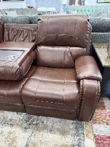 Brand New Power Recliner Sofa Loveseat In Leather Now On Sale