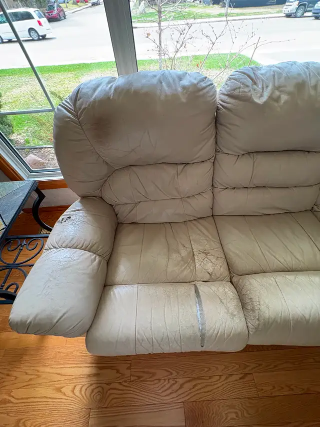 3 Piece Leather Recliner Couch, Loveseat and swivel Chair - Photo 2