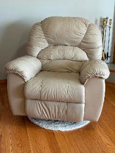 3 Piece Leather Recliner Couch, Loveseat and swivel Chair - Photo 4
