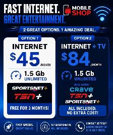 MOTHER’S DAY SALE  SAVE BIG with The Mobile Shop Internet Deal