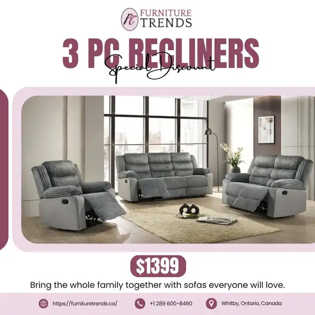 Huge Saving 3 Piece Recliner Set Start from $1399.99 - Photo 3
