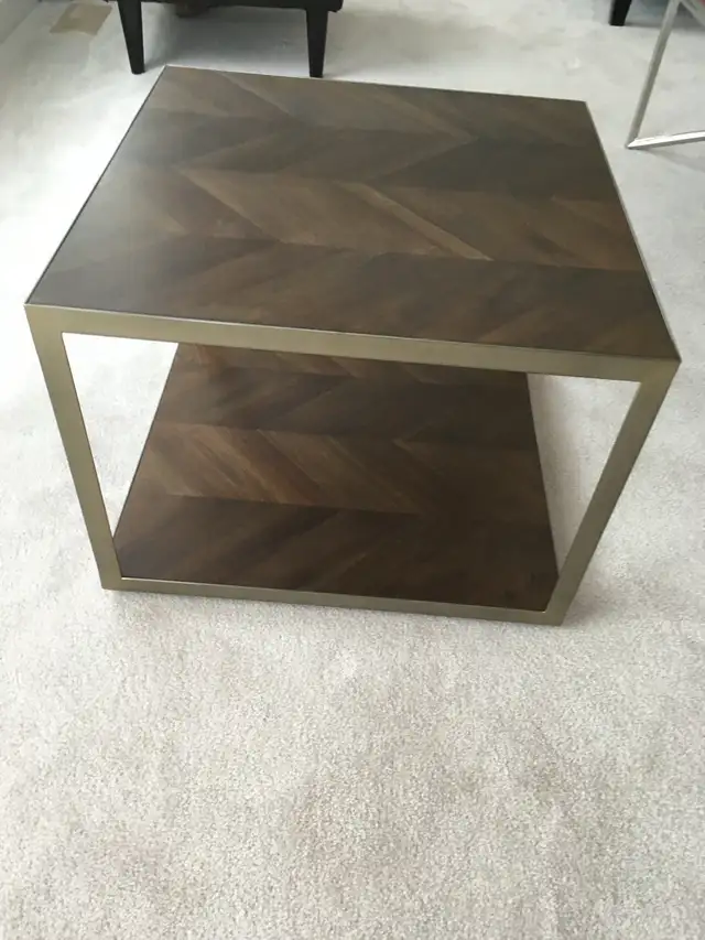 Mara Solid Acacia Wood End Table $300. Like new. - Photo 6